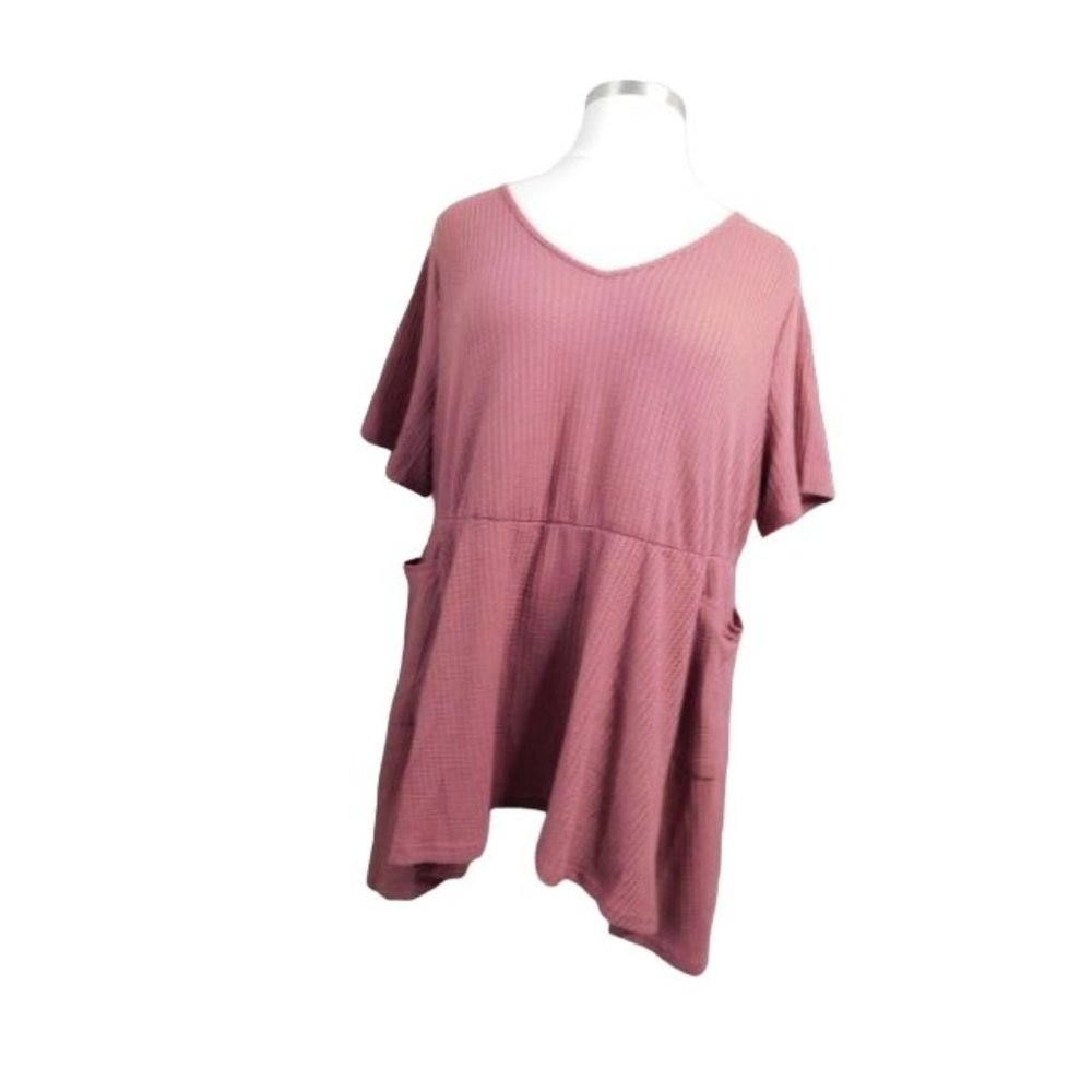 Bloomchic Bloom Chic Size 26 Plus Size Waffle knit Tunic Top Pockets NWT